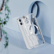 Husă pentru iPhone 16 Plus, Electro MagSafe, de argint + Sticlă pentru ecran