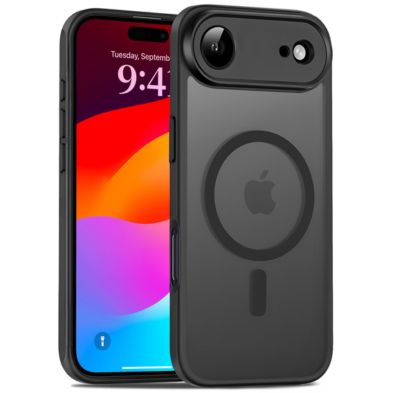 Husă Matt pentru iPhone Air, pentru MagSafe, cu protecție pentru cameră, negru mat