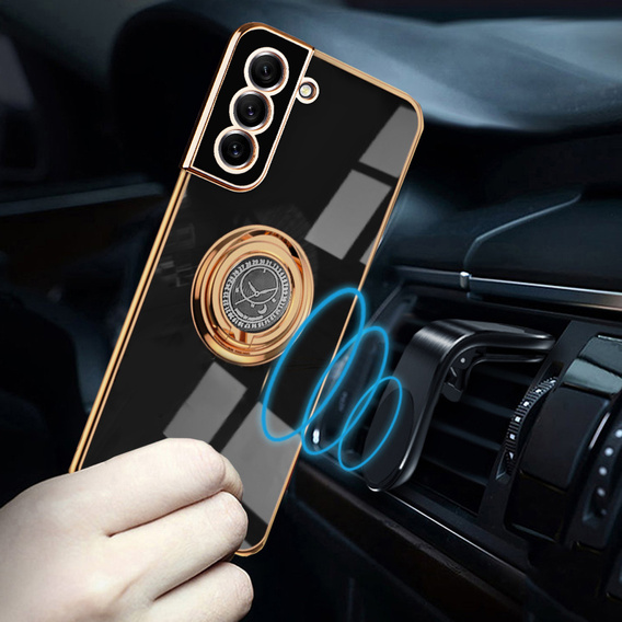 Huse pentru Samsung Galaxy S21 FE, Electro Ring, negru