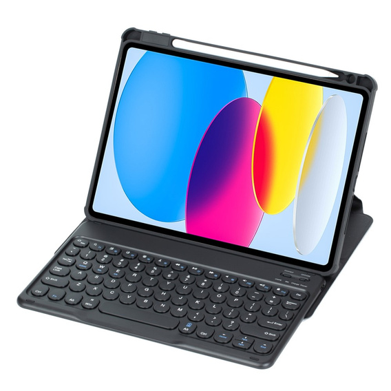 Husă pentru tastatură pentru iPad 11" 2025 A16 (11 gen.) / iPad 10.9" 2022 (10 gen.), Rotary 360° Leather, negru