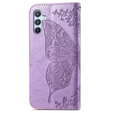 Cu clapetă pentru Samsung Galaxy A36, Butterfly, violet