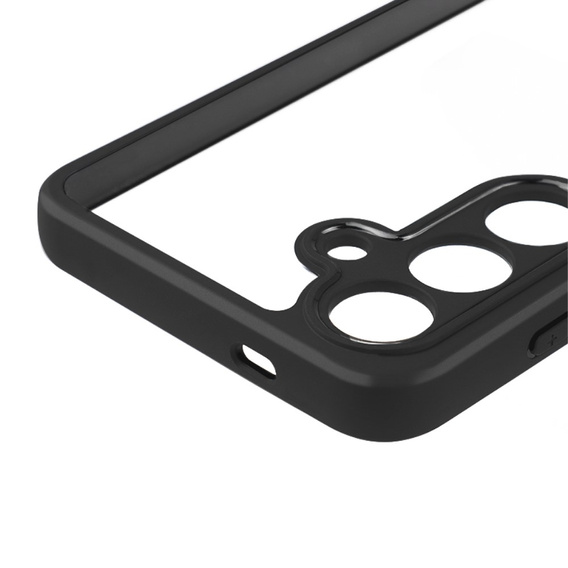 Carcasă pentru Samsung Galaxy S24+ Plus, Fusion Hybrid, cu protecție pentru camera foto, transparent / negru
