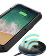 Carcasă pentru iPhone 15, blindată, cu sticlă integrată, negru
