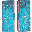 Cu clapetă pentru Motorola Edge 40 Neo, Wallet, sakura, albastru