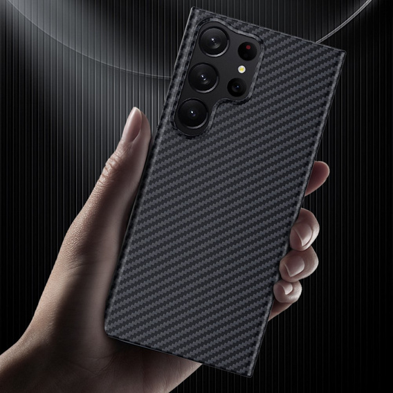 Husă pentru Samsung Galaxy S23 Ultra, Aramid Fiber Cover, negru