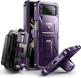Husa blindată pentru Samsung Galaxy Z Flip 4 5G, Dexnor Clip Holder, violet