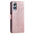 Cu clapetă pentru Oppo A17, Mandala, roz rose gold