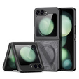 Carcasă DuxDucis pentru Samsung Galaxy Z Flip7 FE / Z Flip6, Aimo Case, pentru MagSafe, transparent / negru