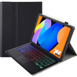 Bluetooth Touchpad Illuminated Keyboard Case pentru Lenovo Idea Tab 11" 2025 TB336FU TB336ZU, negru