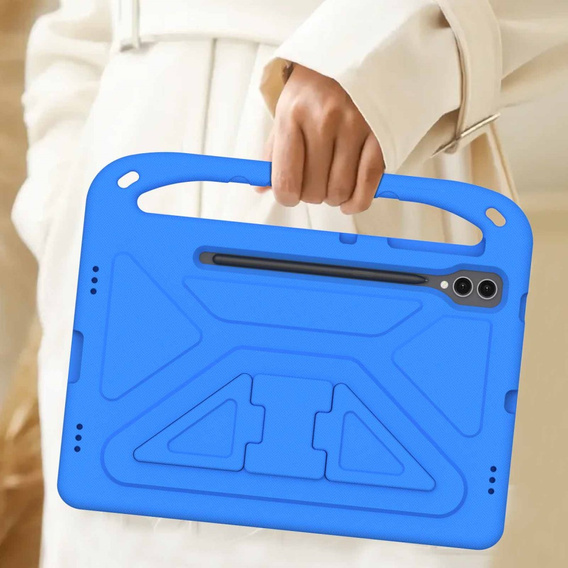 Husa pentru copii pentru Samsung Galaxy Tab S9 FE+, Husa pentru copii cu mâner, albastru
