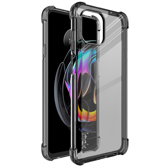 IMAK Huse pentru Motorola Edge 20 Lite, Dropproof, transparent / negru