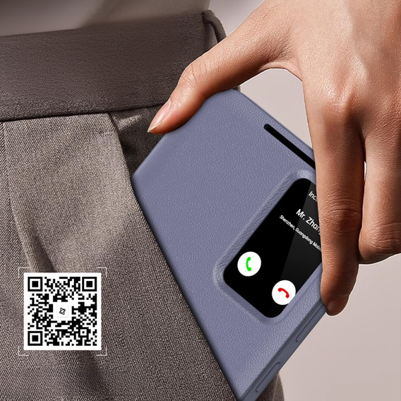 Husă cu clapetă pentru Samsung Galaxy S23 FE, Smart View Wallet, lavanda