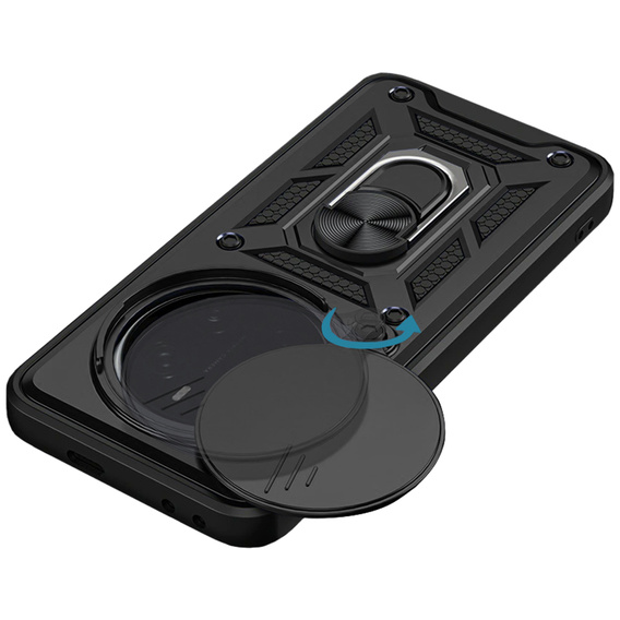 Husă blindată pentru Honor Magic 7 Pro, CamShield Slide, negru
