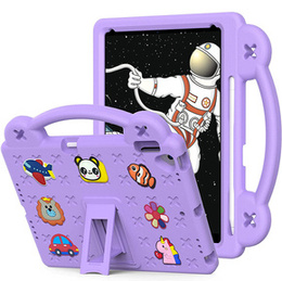 Husă pentru copii pentru iPad 10.2" 2021/2020/2019 (9/8/7 gen.) / Air 10.5" 2019 (3 gen.), Cute Patterns, cu suport, violet