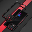 Husa pentru ASUS ROG Phone 8 Pro, Armor Bumper, cu capac pentru obiectiv, negru / roșu