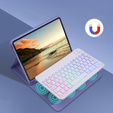 Husă cu tastatură bluetooth iluminată pentru iPad 10.9 2022 (10 gen.), violet
