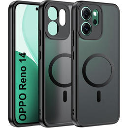 Carcasă Matt pentru Oppo Reno 14, pentru MagSafe, negru translucid