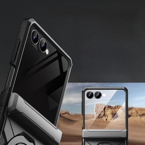 Husă Tongate MECH cu MagSafe pentru Samsung Galaxy Z Flip7 FE / Z Flip6, verde