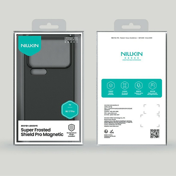 Husă NILLKIN Frosted Shield Pro MagSafe pentru Xiaomi 17 Pro Max, negru