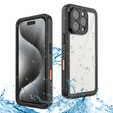 Husă impermeabilă IP68 pentru iPhone 16 Pro, negru