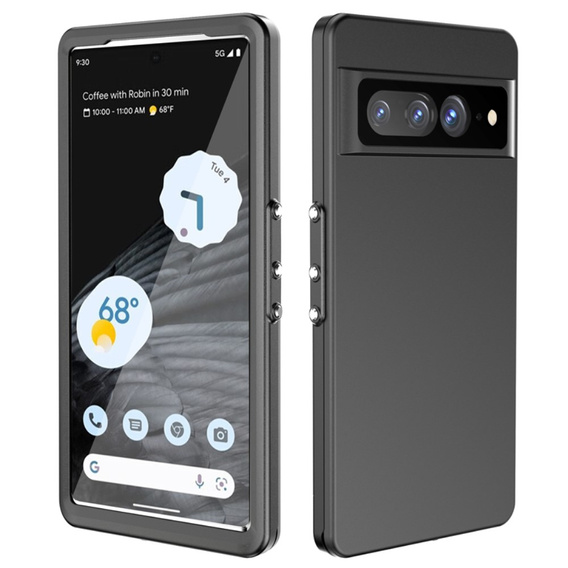 Husă impermeabilă IP68 pentru Google Pixel 7 Pro, Redpepper, negru
