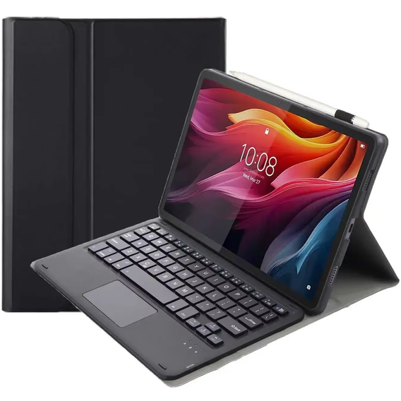 Carcasă + tastatură Lenovo Tab K11 Plus, Leather Pen Slot TouchPad, negru
