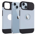 Husă ERBORD MagSafe Cam Slider, albastră + sticlă pentru ecran pentru iPhone 13 / iPhone 14