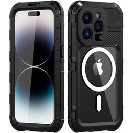 Carcasă impermeabilă IP68 pentru iPhone 14 Pro, SHELLBOX MagSafe, negru