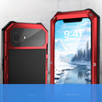 Husă blindată pentru iPhone 16E, R-JUST, roșu