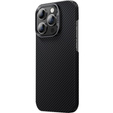 Carcasa BENKS Kevlar pentru iPhone 15 Pro Max, Carbon Fiber, negru