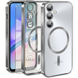 Husă pentru Samsung Galaxy A05s, Electro MagSafe, de argint + Sticlă pentru ecran
