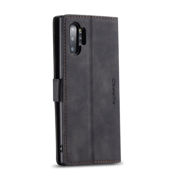 Husa CASEME pentru Samsung Galaxy Note 10 Plus/5G, Leather Wallet Case, negru