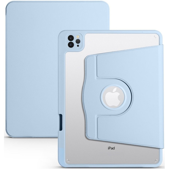 Husă pentru iPad Pro 11" 2022/2021/2020 (4/3/2 gen.), cu spațiu pentru stylus, rotativ la 360 °, albastru