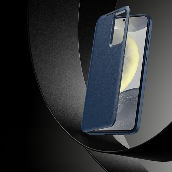 Husă cu clapetă pentru Samsung Galaxy S25 Edge, Smart View Wallet, albastru