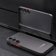 Husă din silicon pentru Samsung Galaxy S25+ Plus, cu protecție pentru cameră, transparent / negru + sticlă călită 9H