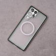 Carcasa Magnetic Dual Glass MagSafe pentru Samsung Galaxy S22 Ultra, de argint
