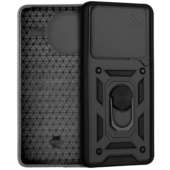 Husă blindată pentru Xiaomi Poco F7 Pro, CamShield Slide, negru