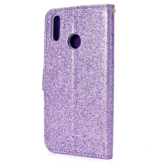 Cu clapetă pentru Huawei P Smart 2019 / Honor 10 Lite, Glitter Mirror Wallet, violet