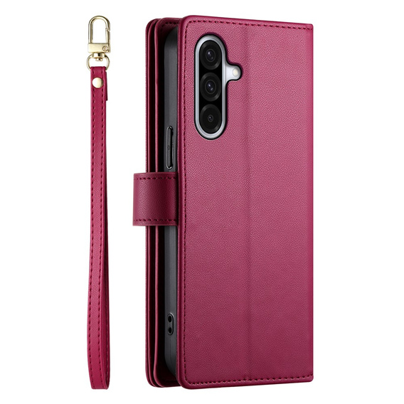 Wallet Zipper Pocket flip caz pentru Samsung Galaxy A17 5G, Wallet Zipper Pocket, roșu