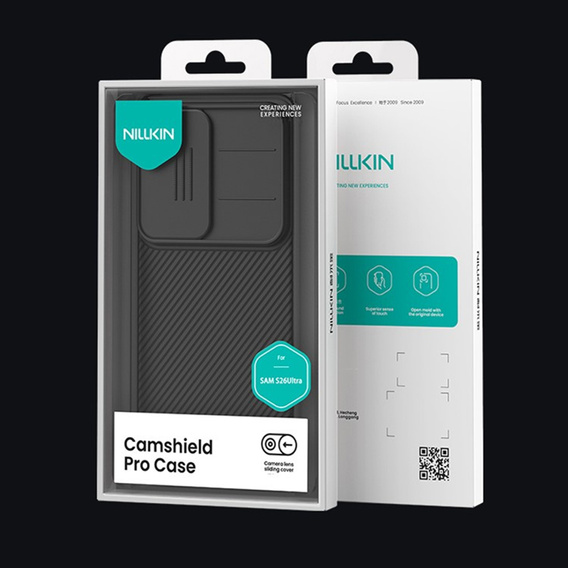 Husă NILLKIN Camshield Pro cu capac pentru cameră pentru Samsung Galaxy S26 Ultra, negru
