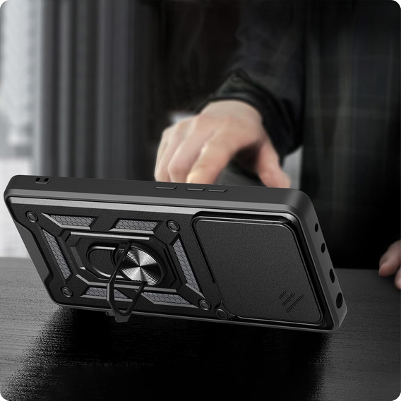 Husă blindată pentru Honor 400 Pro 5G, CamShield Slide, negru