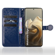 Husa cu clapetă pentru Motorola Edge 60 Pro, Wallet Rhombus, albastru