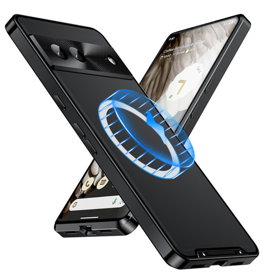 Carcasă de protecție pentru camera foto pentru Google Pixel 8, CamShield MagSafe, transparent / negru