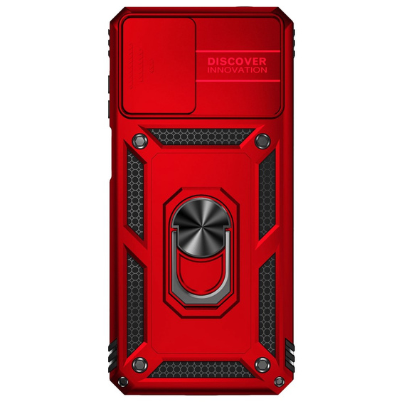 Husă blindată pentru Motorola Moto G22, CamShield Slide, roșu