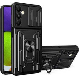 Husă blindată pentru Samsung Galaxy A05s, Camera Slide Card Slot, negru