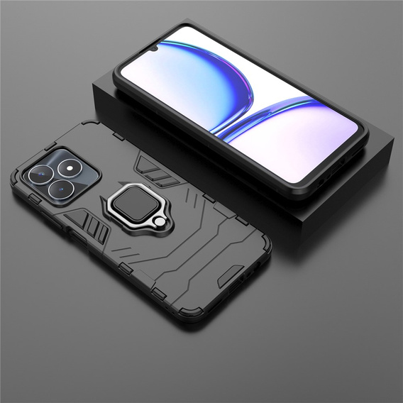 Huse pentru Realme C51, Kickstand Ring, negru