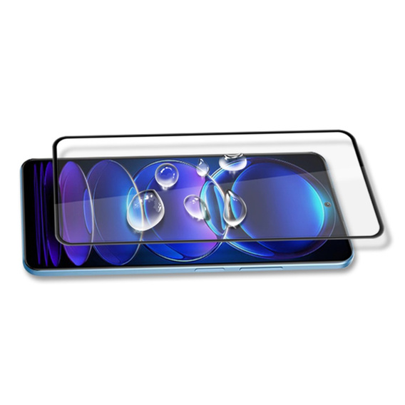 Mocolo Full Glue sticlă călită pentru Xiaomi Poco X5 Pro 5G, cadru negru