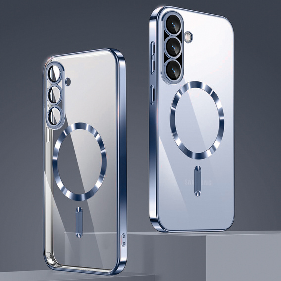 Husă pentru Samsung Galaxy A26, Electro MagSafe, albastru închis + Sticlă pentru ecran