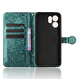 Husă cu clapetă pentru Oppo Reno 14F, Wallet Rhombus, verde