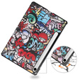 Husă pentru Samsung Galaxy Tab S10 Lite / S10 FE / S9 FE, cu clapetă, graffiti